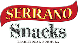 Icono Serrano snacks para perros.  Logo de collations Serrano pour chiens.